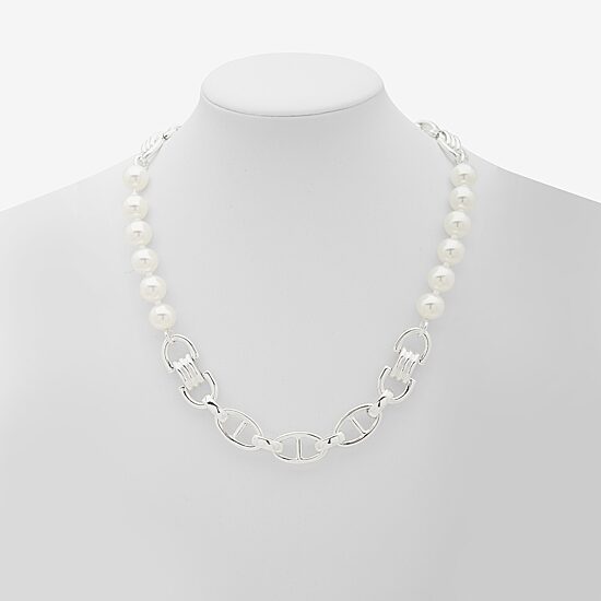 Worthington Silver Tone Womens 17 Inch Collar Necklace