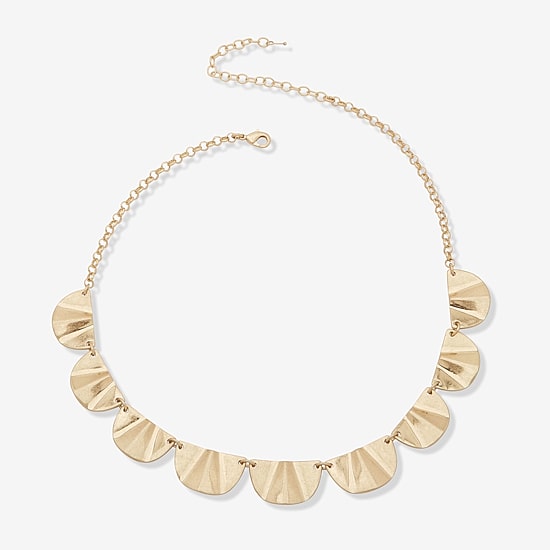 a.n.a Gold Tone Womens 16 Inch Collar Necklace