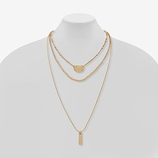 a.n.a Gold Tone Womens 24 Inch Strand Necklace