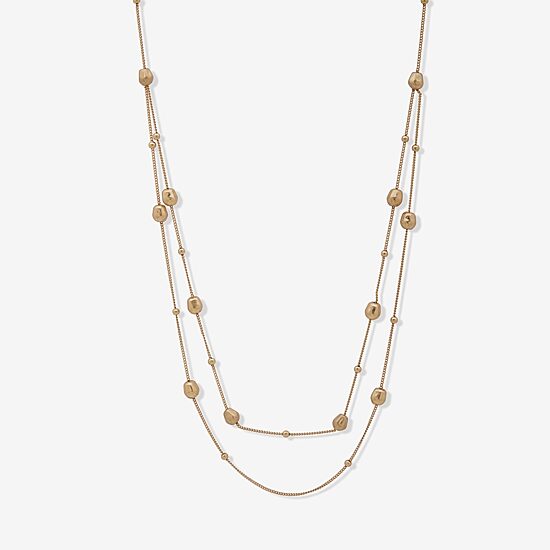 a.n.a Gold Tone Womens 32 Inch Strand Necklace