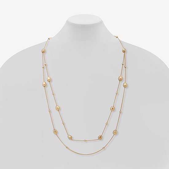 a.n.a Gold Tone Womens 32 Inch Strand Necklace