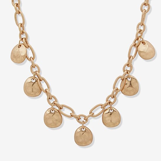 a.n.a Gold Tone Womens 16 Inch Collar Necklace