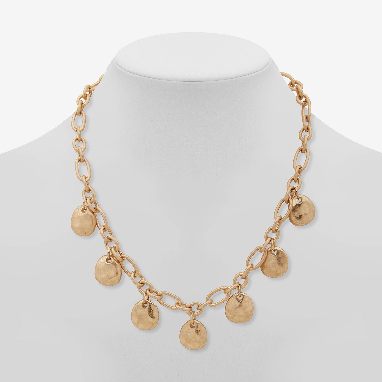 a.n.a Gold Tone Womens 16 Inch Collar Necklace