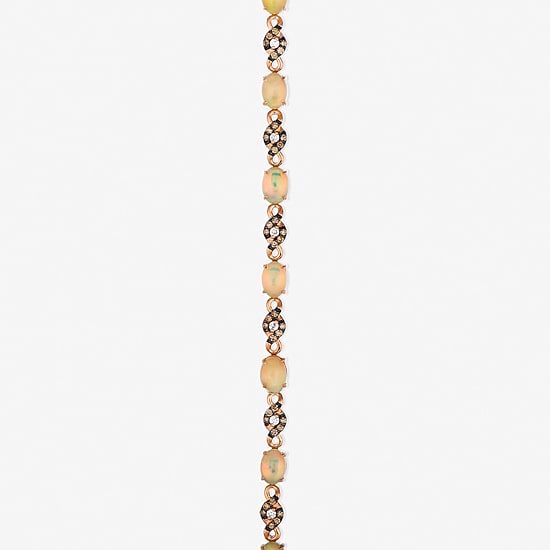 Le Vian® Grand Sample Sale™ Bracelet featuring Neopolitan Opal™ Vanilla Diamonds® Chocolate Diamonds® set in 14K Strawberry Gold®