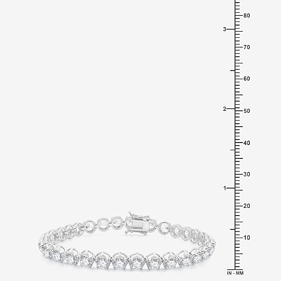 (G / Si1-Si2) Womens 12 Ct.T.W. Lab Grown White Diamond 14K Gold 7.25 Inch Tennis Bracelet
