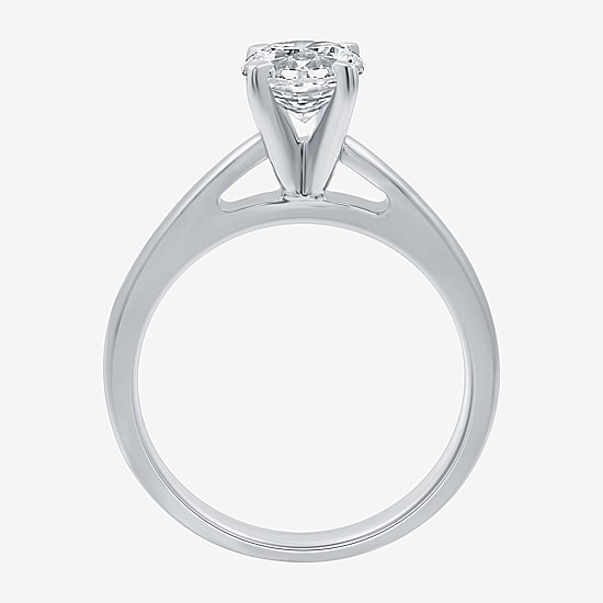 I Said Yes (G / Si1-Si2) Womens 1 1/4 CT. T.W. Lab Grown White Diamond Sterling Silver Round Solitaire Bridal Set