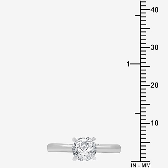 I Said Yes (G / Si1-Si2) Womens 1 1/4 CT. T.W. Lab Grown White Diamond Sterling Silver Round Solitaire Bridal Set