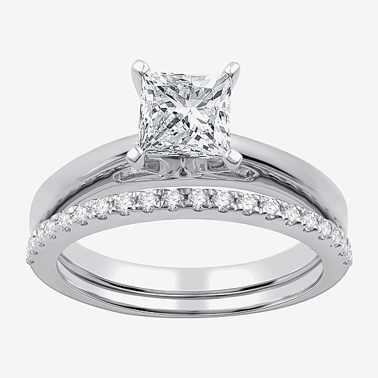 I Said Yes (G / Si1-Si2) Womens 1 1/4 CT. T.W. Lab Grown White Diamond Sterling Silver Solitaire Bridal Set