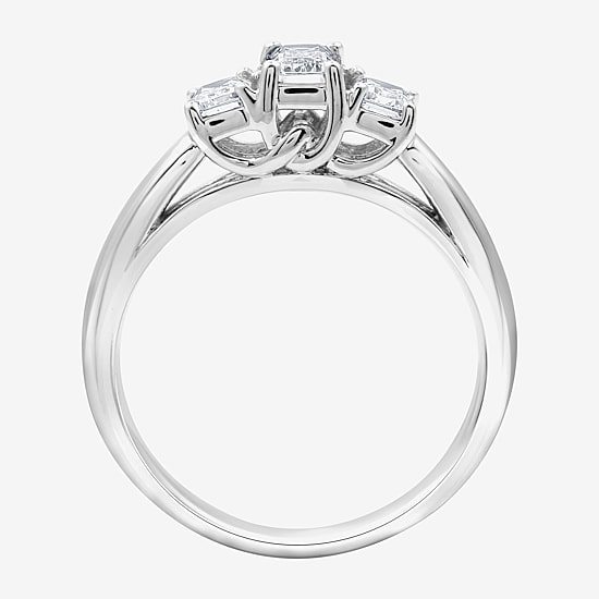 Love Lives Forever (G / Si1-Si2) Womens 1 CT. T.W. Lab Grown White Diamond 10K Gold 3-Stone Engagement Ring