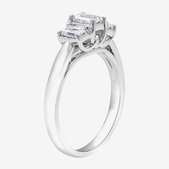 Love Lives Forever (G / Si1-Si2) Womens 1 CT. T.W. Lab Grown White Diamond 10K Gold 3-Stone Engagement Ring