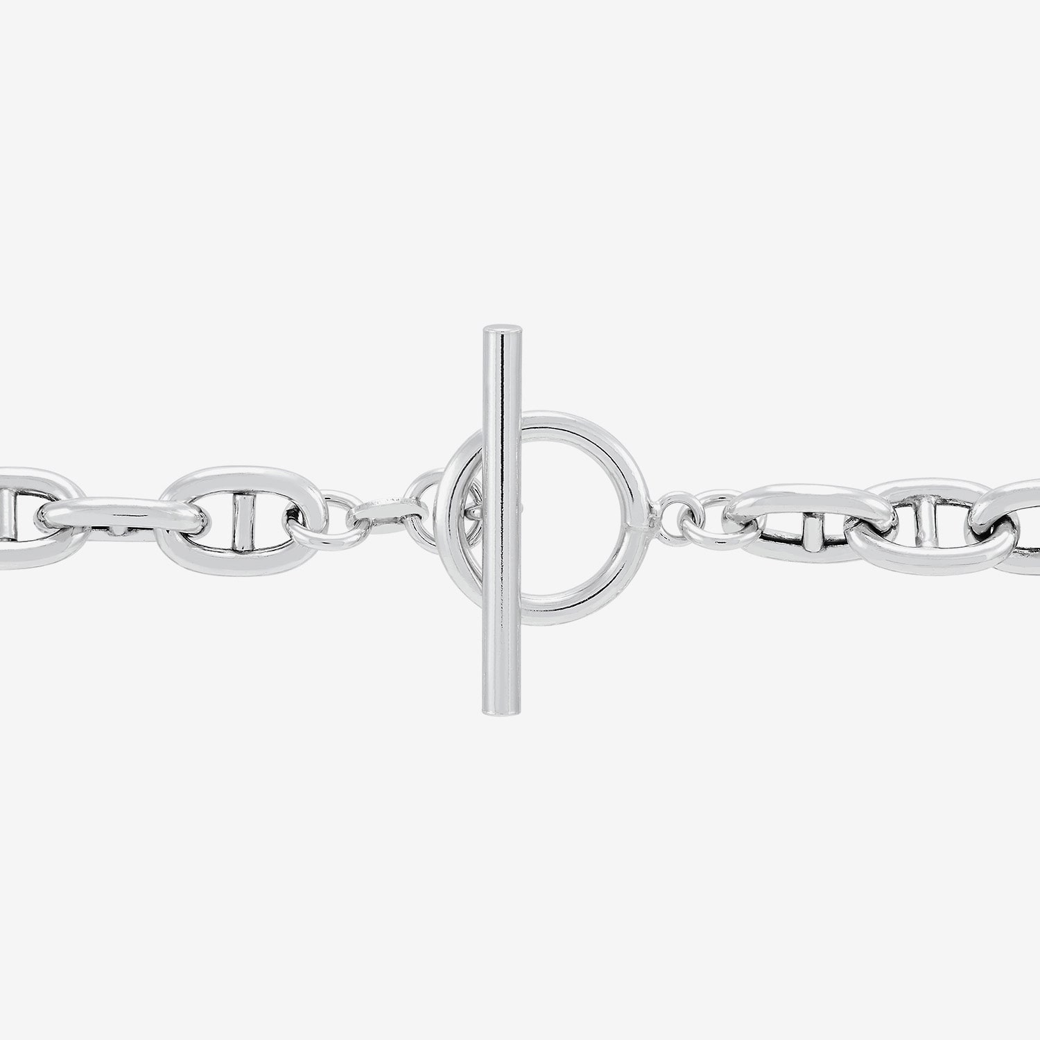 Made in Italy Womens Sterling Silver 7.5 Inch Link Bracelet