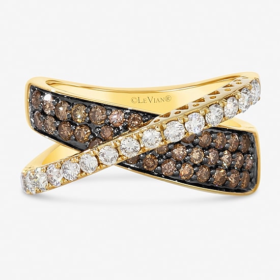 Le Vian® Ring featuring 1/2 CT. Nude Diamonds™ 5/8 CT. Chocolate Diamonds® set in 14K Honey or Strawberry Gold™