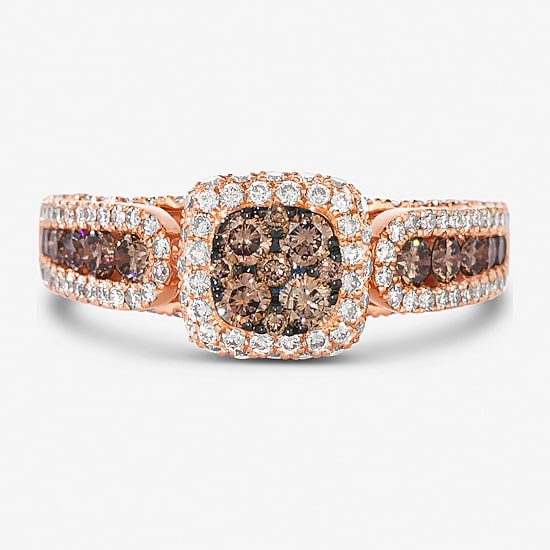 Le Vian® Ring featuring 5/8 CT. Chocolate Diamonds® 1 3/4 CT. Nude Diamonds™ set in 14K Strawberry Gold®