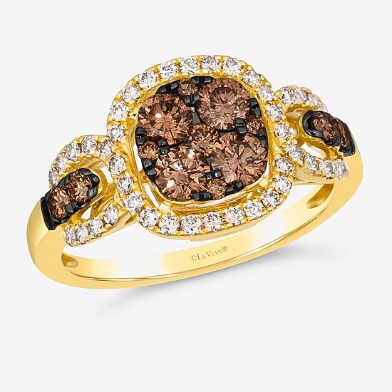 Le Vian® Grand Sample Sale™ Ring featuring 3/4 CT. Chocolate Diamonds® 1/3 CT. Nude Diamonds™ set in 14K Honey Gold™