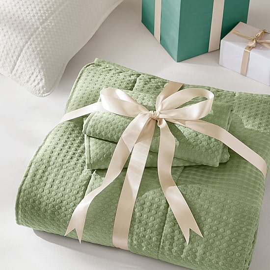 510 Design Mina Waffle Weave Textured Quilt Set