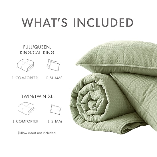 510 Design Mina Waffle Weave Textured Quilt Set