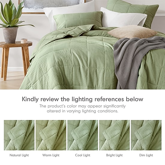 510 Design Mina Waffle Weave Textured Quilt Set