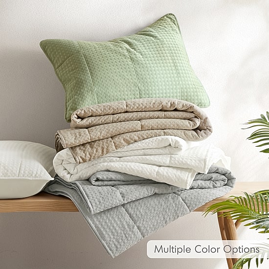 510 Design Mina Waffle Weave Textured Quilt Set