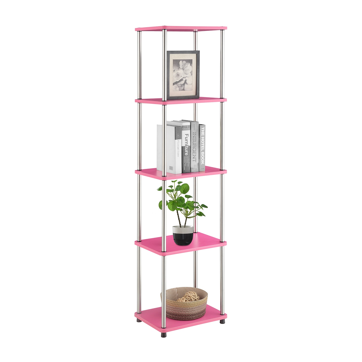 Convenience Concepts Desing2go 4-Shelf Standard Bookshelf