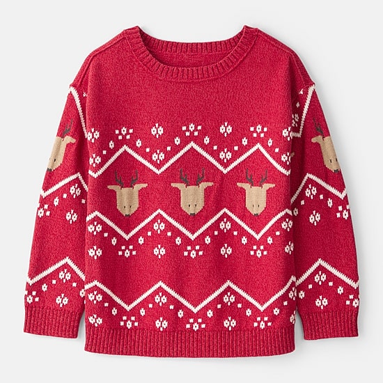 Carter's Little & Big Kid Boys Holiday Round Neck Long Sleeve Pullover Sweater