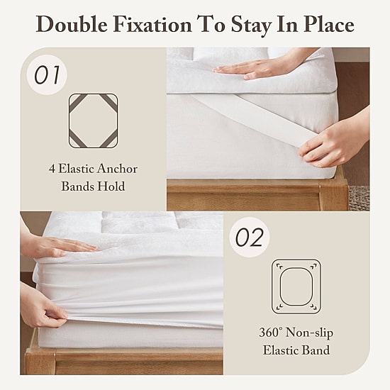 Madison Park Cloud Soft Plush Waterproof Quilted Mattress Pad