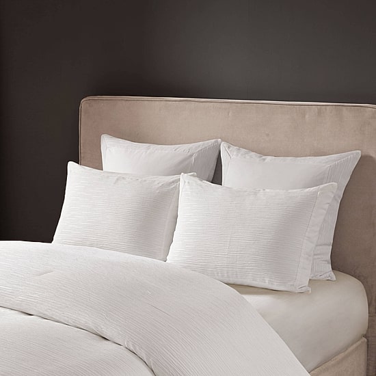 N Natori Hanae Cotton Blend Yarn Dyed 3 Piece Comforter Set