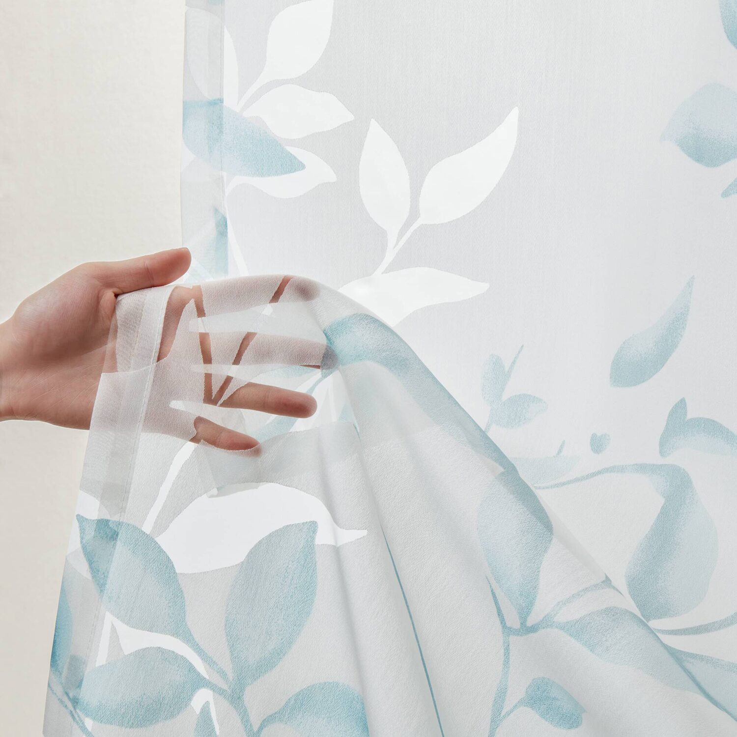 Madison Park Vera Burnout Printed Grommet Top Sheer Set of 2 Curtain Panel