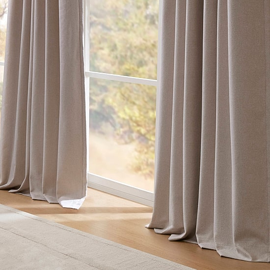 Madison Park Karien Sound Blocking Rod Pocket Back Tab 100% Blackout Set of 2 Curtain Panel