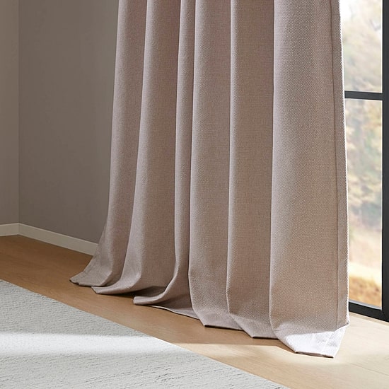 Madison Park Karien Sound Blocking Rod Pocket Back Tab 100% Blackout Set of 2 Curtain Panel