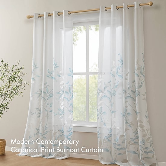 Madison Park Vera Grommet Top Sheer Single Curtain Panel