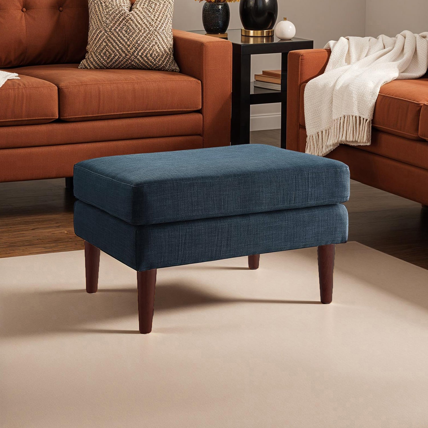 Marlow Mid Century Ottoman