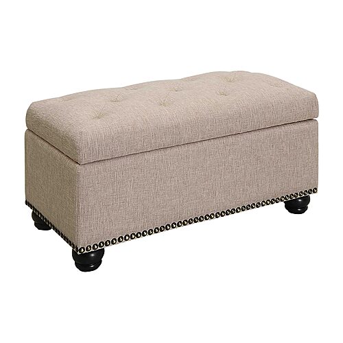 Designs4Comfort 7th Avenue Storage Ottoman, One Size, Beige