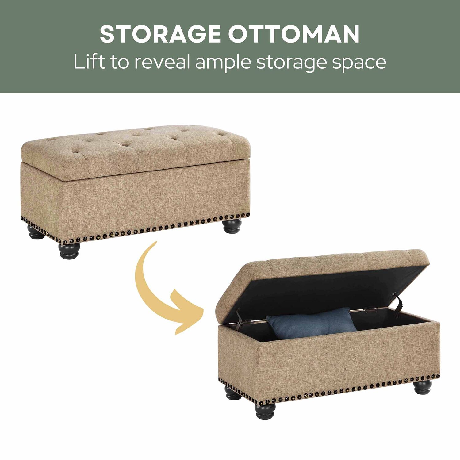 Designs4Comfort 7th Avenue Storage Ottoman
