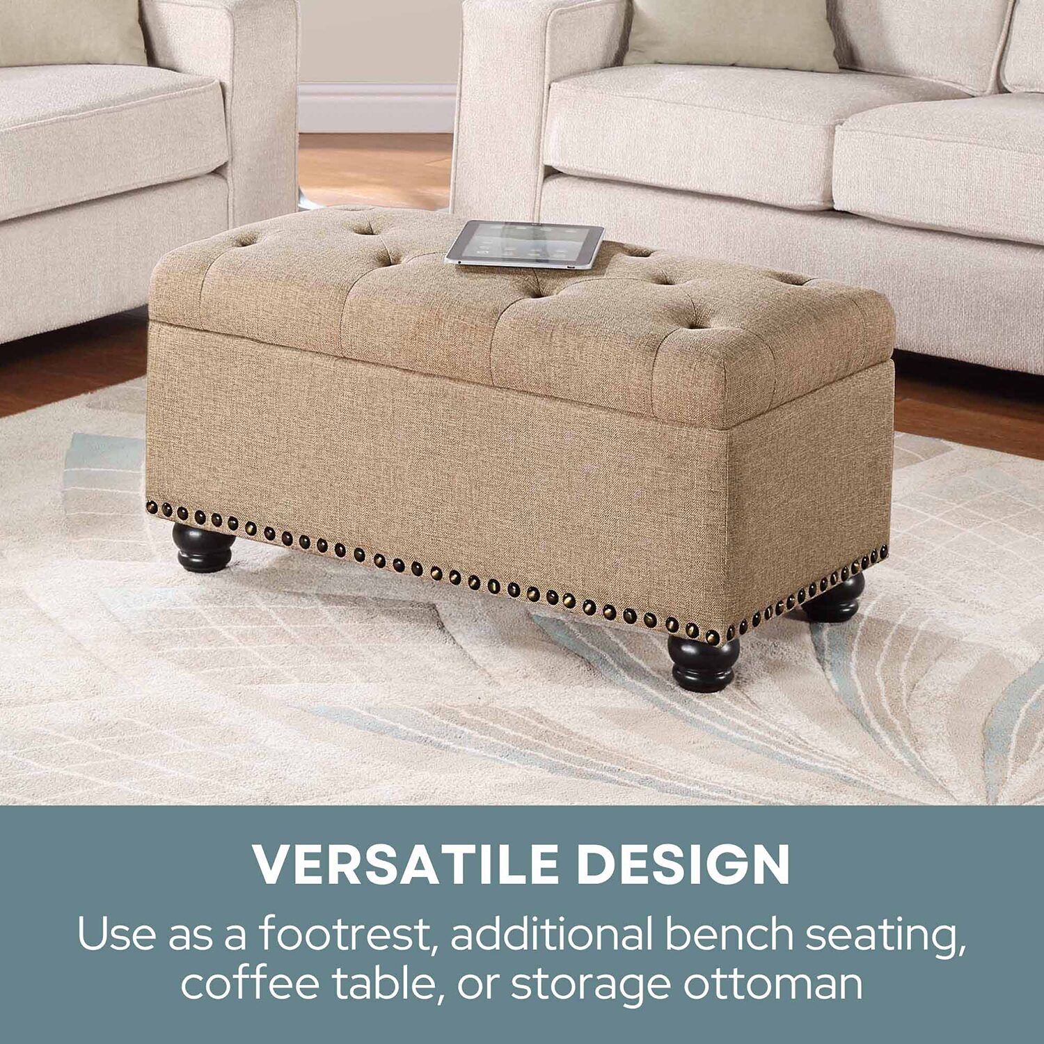 Designs4Comfort 7th Avenue Storage Ottoman