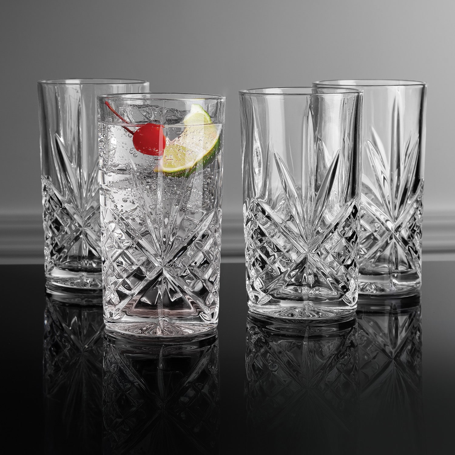 Godinger Silver Dublin Crystal 4-pc. Highball Glasses Lead Free
