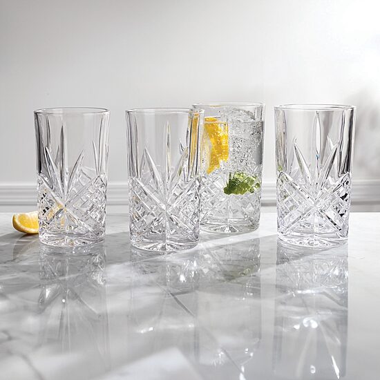 Godinger Silver Dublin Crystal 4-pc. Highball Glasses Lead Free