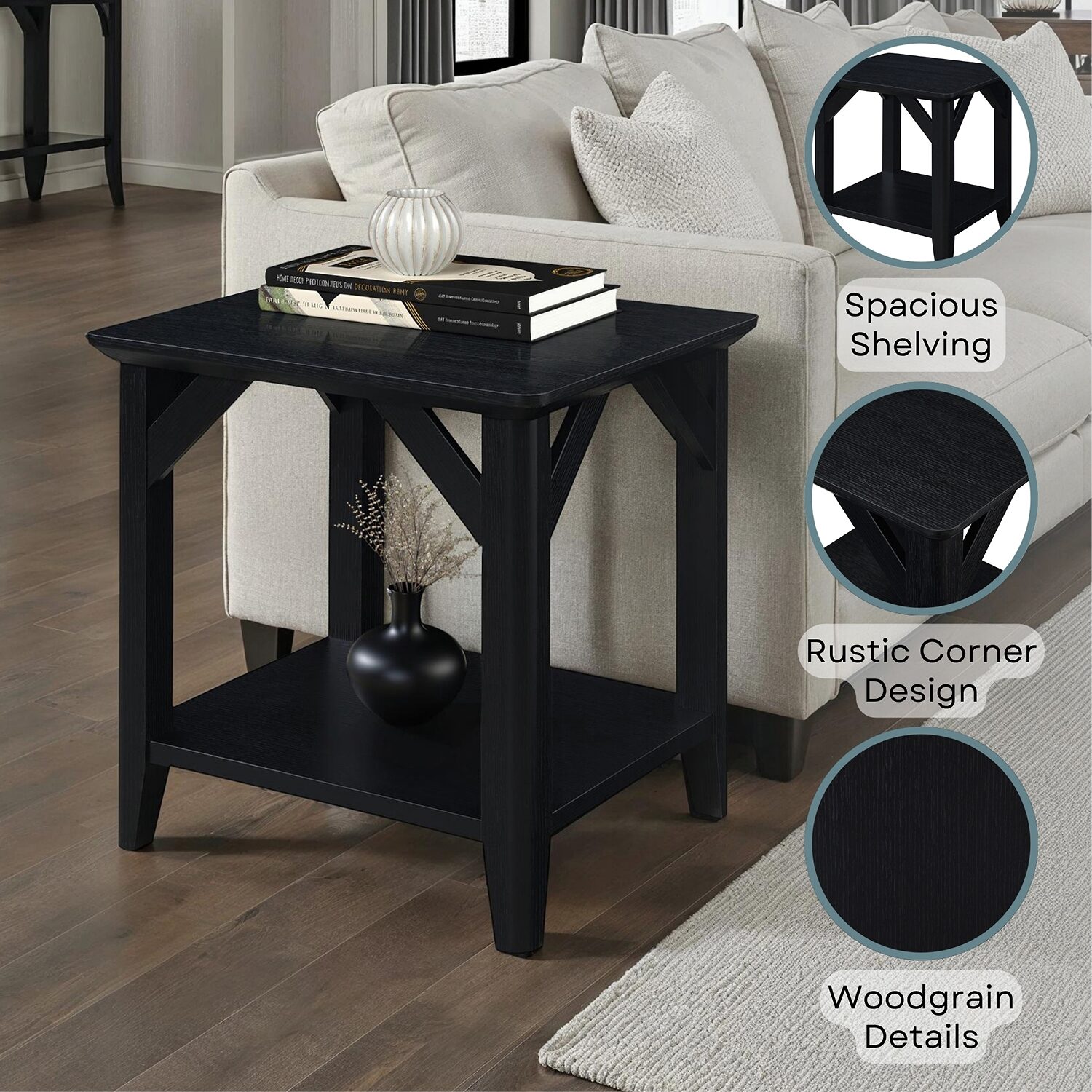 Convenience Concepts Winston Living Room Collection Storage Console Table