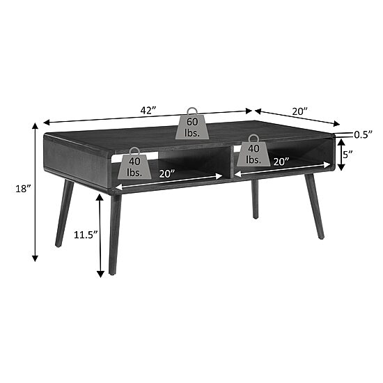 Convenience Concepts Napa Living Room Collection Coffee Table