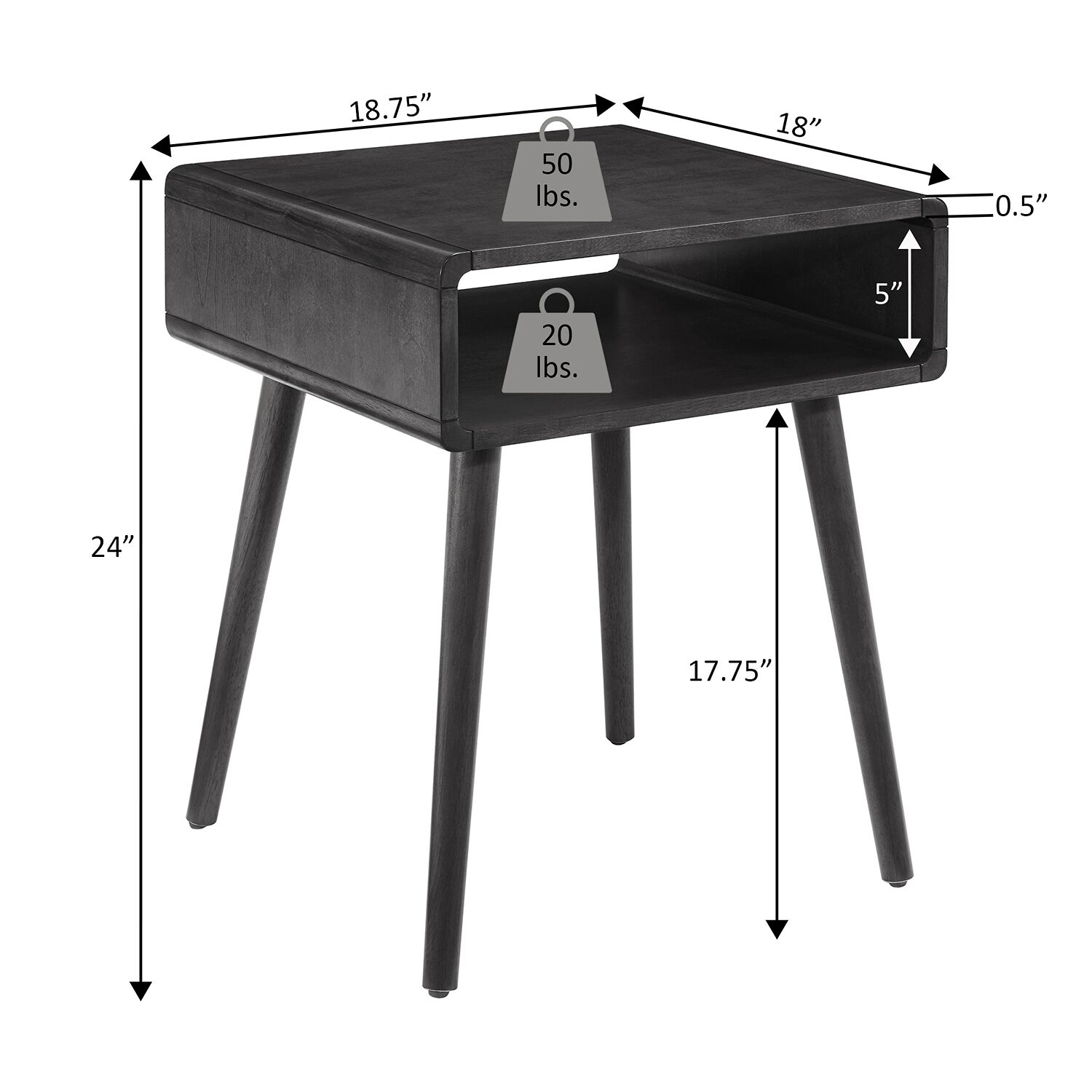 Napa End Table with Shelf