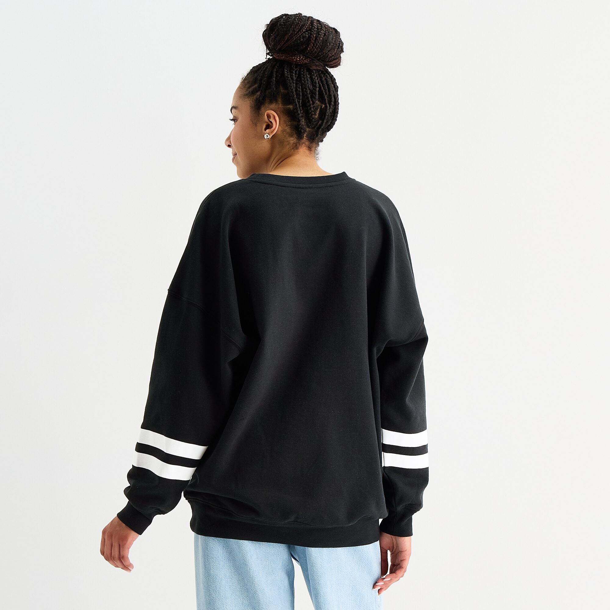 Womens Juniors Crew Neck Long Sleeve Mickey and Friends Sweatshirt