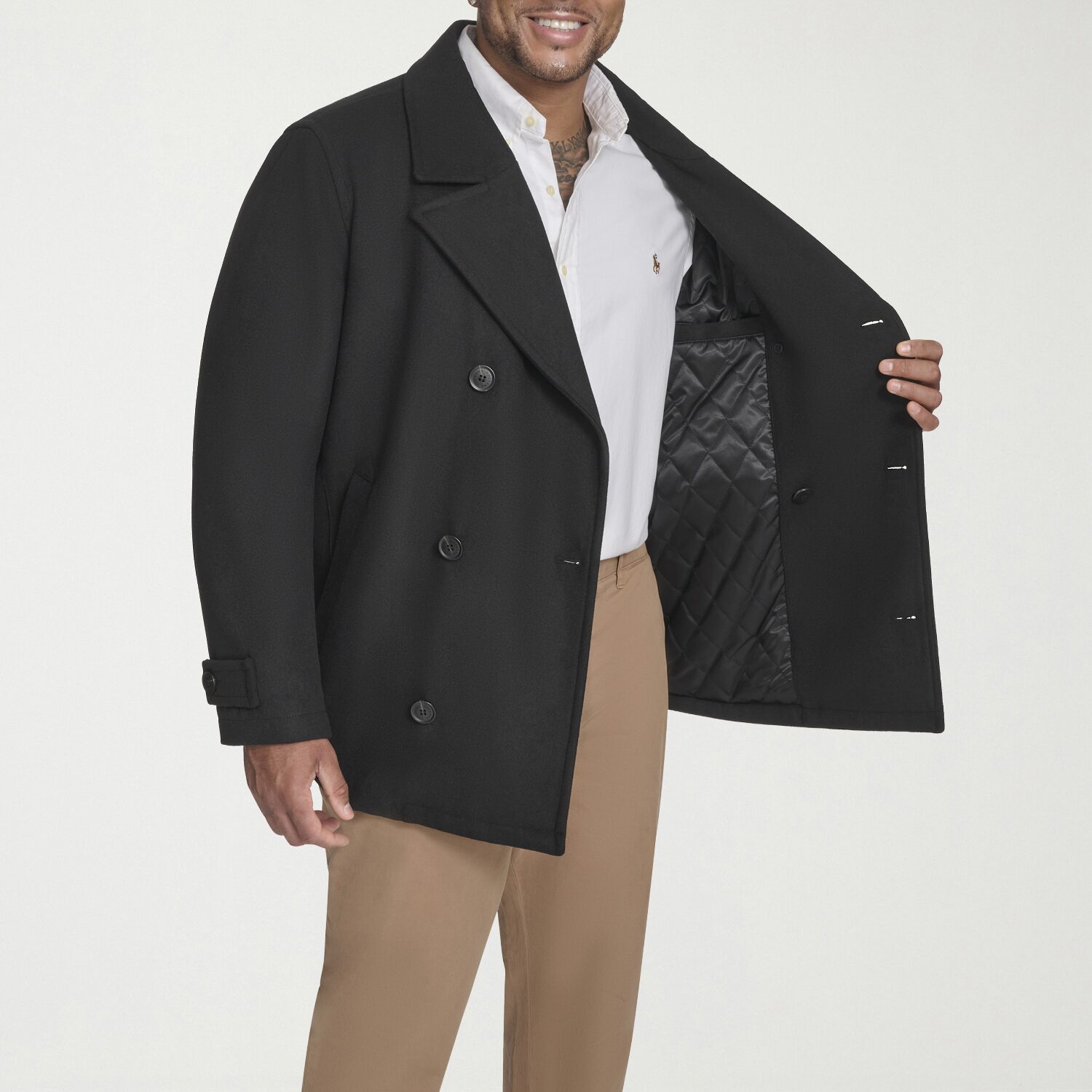 Dockers Unisex Adult Midweight Big and Tall Peacoat