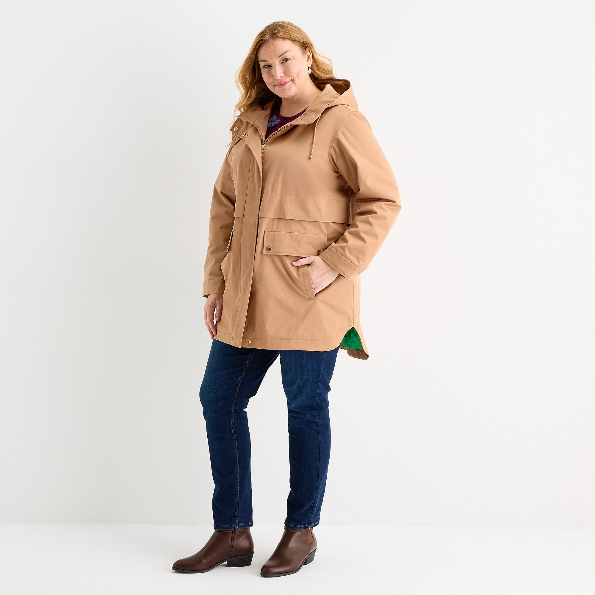 Liz Claiborne Womens Plus Midweight Anorak