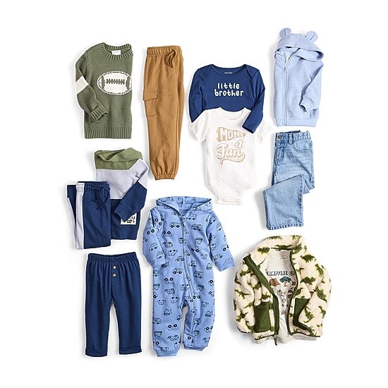 Okie Dokie Baby Boys Fleece Hooded Lightweight Jacket