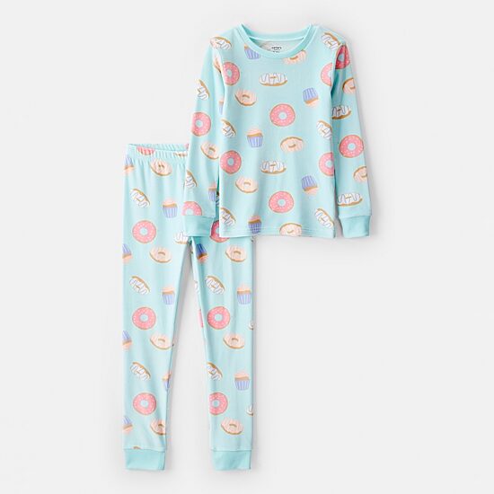 Carter's DreamPlush Velour-Velboa Little & Big Kid Girls Round Neck Long Sleeve 2-pc. Pajama Sets