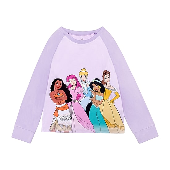 Disney Collection Little & Big Kid Girls Ariel Belle Cinderella Crew Neck Long Sleeve 2-pc. Pajama Sets