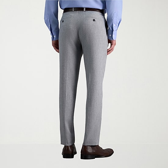 Haggar Premium Comfort Melange Broken Twill Mens Slim Fit Dress Flat Front Pant