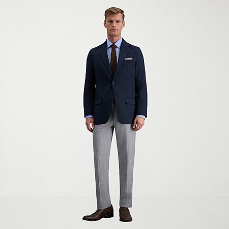 haggar mens slim fit dress pants Haggar Black Premium Comfort 4-Way Stretch Slim Fit Flat Front Dress Pants