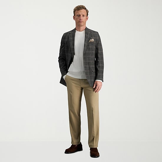 Haggar Mens Crew Neck Long Sleeve Pullover Sweater