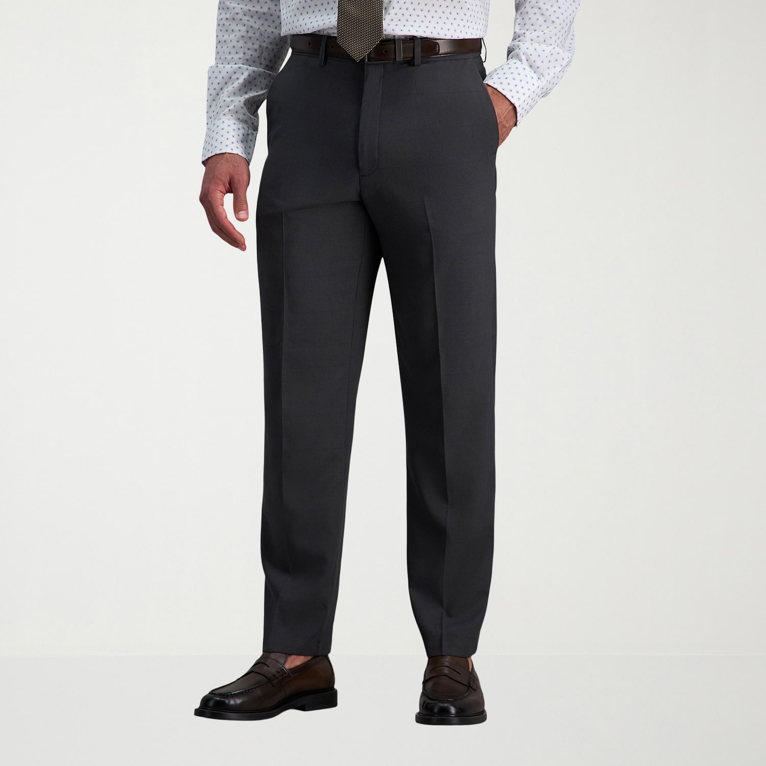 Haggar Premium Comfort Mens Classic Fit Dress Flat Front Pant