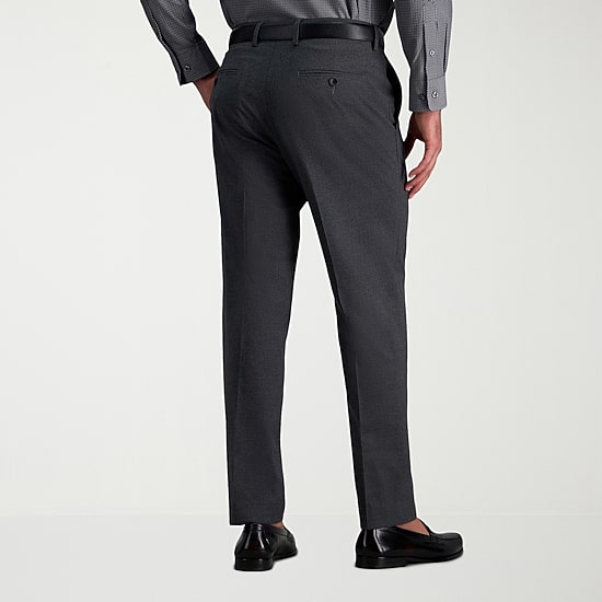Haggar JMH Flannel Mens Straight Fit Dress Flat Front Pant